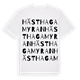 White t-shirt med Hästhagamyran ordlek t-shirt