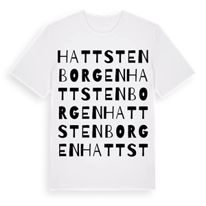 Hattstenborgen ordlek t-shirt – ekologisk bomull t-shirt från Pinshirt