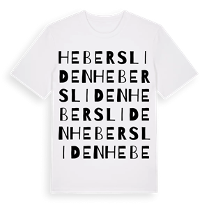 Hebersliden ordlek t-shirt – ekologisk bomull t-shirt från Pinshirt