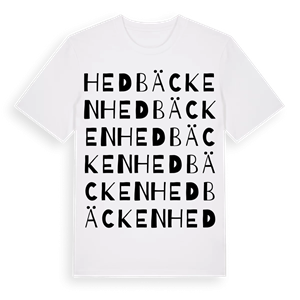 Hedbäcken ordlek t-shirt – ekologisk bomull t-shirt från Pinshirt
