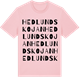 Pink Cotton t-shirt med Hedlundskojan ordlek t-shirt