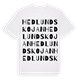 White t-shirt med Hedlundskojan ordlek t-shirt