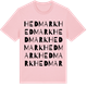 Pink Cotton t-shirt med Hedmark ordlek t-shirt
