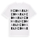 White t-shirt med Hedmark ordlek t-shirt