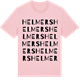 Pink Cotton t-shirt med Helmers ordlek t-shirt