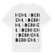 White t-shirt med Hemliden ordlek t-shirt