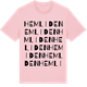 Pink Cotton t-shirt med Hemliden ordlek t-shirt