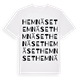White t-shirt med Hemnäset ordlek t-shirt