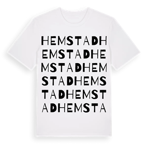 Hemstad ordlek t-shirt – ekologisk bomull t-shirt från Pinshirt
