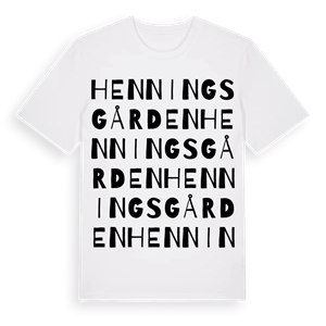 Henningsgården ordlek t-shirt – ekologisk bomull t-shirt från Pinshirt