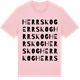 Pink Cotton t-shirt med Herrskog ordlek t-shirt