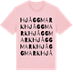 Pink Cotton t-shirt med Hjåggmark ordlek t-shirt