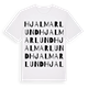 White t-shirt med Hjalmarlund ordlek t-shirt