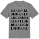 Mid Heather Gray t-shirt med Hjalmarlund ordlek t-shirt