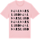 Pink Cotton t-shirt med Hjalmarslund ordlek t-shirt