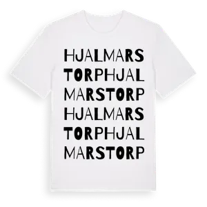 Hjalmarstorp ordlek t-shirt – ekologisk bomull t-shirt från Pinshirt