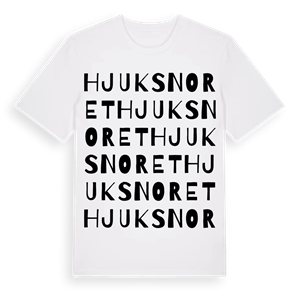 Hjuksnoret ordlek t-shirt – ekologisk bomull t-shirt från Pinshirt