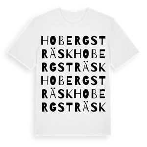 Hobergsträsk ordlek t-shirt – ekologisk bomull t-shirt från Pinshirt
