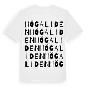 Högaliden ordlek t-shirt – ekologisk bomull t-shirt från Pinshirt