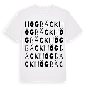 Högbäck ordlek t-shirt – ekologisk bomull t-shirt från Pinshirt