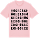 Pink Cotton t-shirt med Högberg ordlek t-shirt