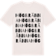 Vintage White t-shirt med Högbränna ordlek t-shirt