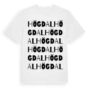 Högdal ordlek t-shirt – ekologisk bomull t-shirt från Pinshirt