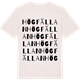 Vintage White t-shirt med Högfällan ordlek t-shirt