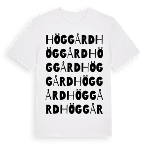 Höggård ordlek t-shirt – ekologisk bomull t-shirt från Pinshirt