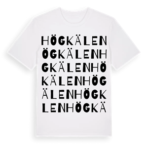 Högkälen ordlek t-shirt – ekologisk bomull t-shirt från Pinshirt