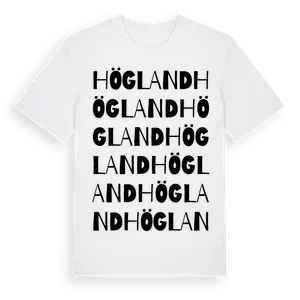 Högland ordlek t-shirt – ekologisk bomull t-shirt från Pinshirt
