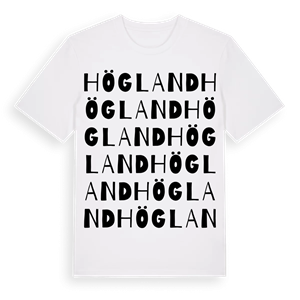 Högland ordlek t-shirt – ekologisk bomull t-shirt från Pinshirt