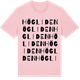 Pink Cotton t-shirt med Högliden ordlek t-shirt