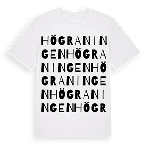 Högraningen ordlek t-shirt – ekologisk bomull t-shirt från Pinshirt