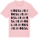 Pink Cotton t-shirt med Högskuru ordlek t-shirt