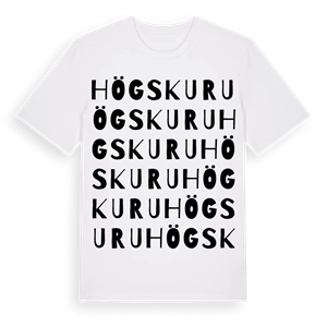 Högskuru ordlek t-shirt – ekologisk bomull t-shirt från Pinshirt
