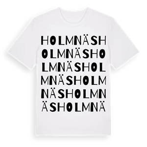 Holmnäs ordlek t-shirt – ekologisk bomull t-shirt från Pinshirt