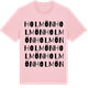 Pink Cotton t-shirt med Holmön ordlek t-shirt
