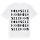 White t-shirt med Holmsele hamn ordlek t-shirt