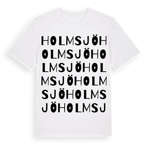 Holmsjö ordlek t-shirt – ekologisk bomull t-shirt från Pinshirt