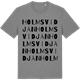 Mid Heather Gray t-shirt med Holmsvidjan ordlek t-shirt