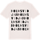 Vintage White t-shirt med Holmsvidjan ordlek t-shirt