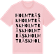 Pink Cotton t-shirt med Holmträsk ordlek t-shirt