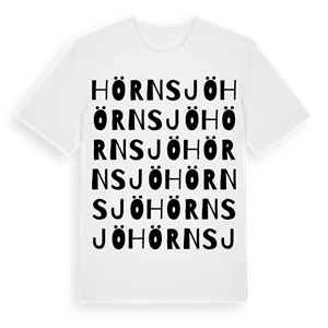 Hörnsjö ordlek t-shirt – ekologisk bomull t-shirt från Pinshirt
