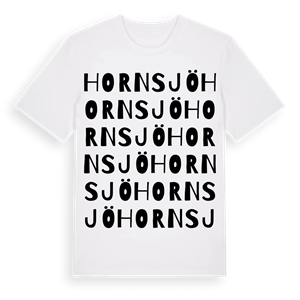 Hornsjö ordlek t-shirt – ekologisk bomull t-shirt från Pinshirt