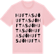 Pink Cotton t-shirt med Huftasjö ordlek t-shirt
