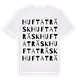 White t-shirt med Huftaträsk ordlek t-shirt