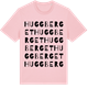 Pink Cotton t-shirt med Huggberget ordlek t-shirt