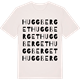 Vintage White t-shirt med Huggberget ordlek t-shirt