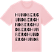 Pink Cotton t-shirt med Hundberg ordlek t-shirt